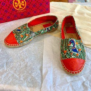 Tory Burch Orange Something Wild Spicy Espadrilles